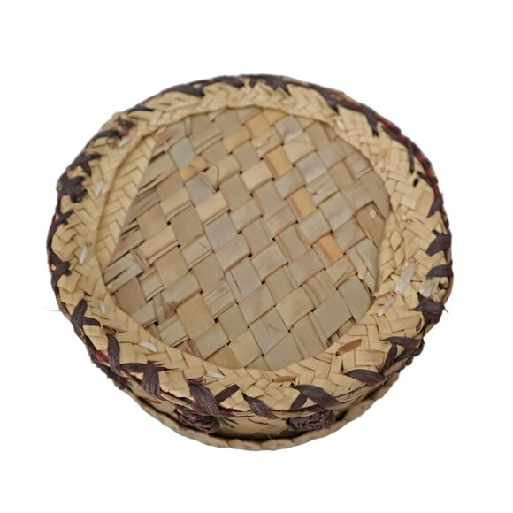 2 Vintage Wicker Sewing Basket Baskets   1950s - Picture 8 of 9